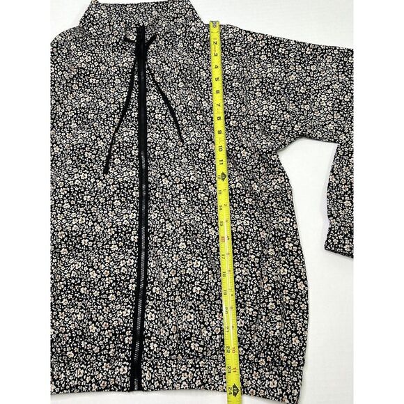 Summersalt The On-The-Go Zip-Up Jacket Women's Small Black White Floral Print - Picture 11 of 16